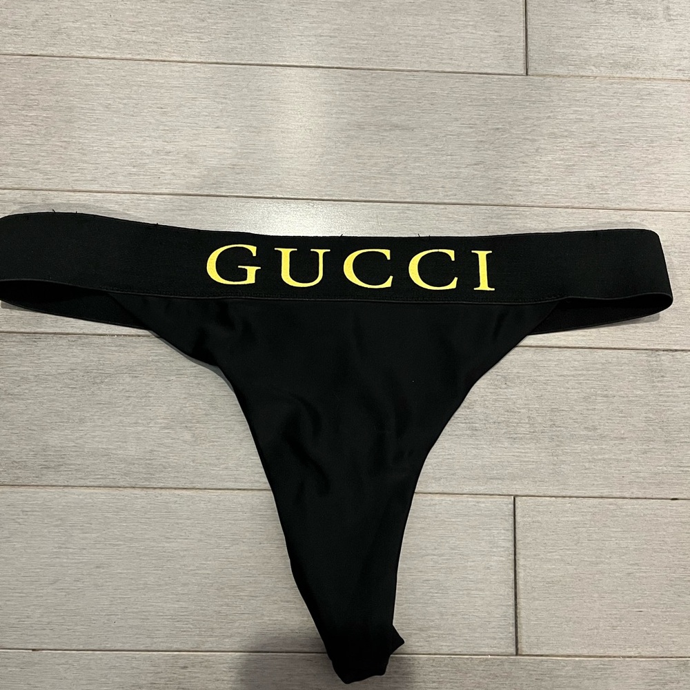 Gucci Black Underwear with Yellow Accents